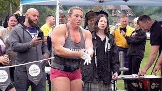 Worlds Strongest Woman Donna Moore sets new record for Ardblair Stones Challenge in Scotland 2019