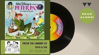 Peter Pan 1977  Disneyland Little Long-Playing Record 304  Read-Along Vinyl Record