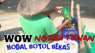 Mancing ikan wader mengunakan botol plastik  nets fishing.