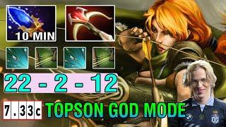 Topson Windranger Midlane Vs Pangolier new patch update 7 33 new meta broken hero 200iq item