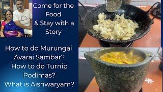 Simply South - Sambar & Podimas - Lunch recipes Murungai Avarai Sambar Turnip Podimas Curry
