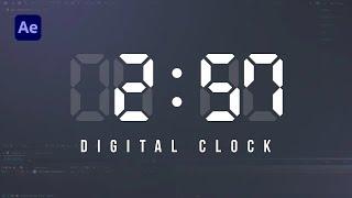 DIGITAL CLOCK  TIMER ANIMATION in After Effects  Easy Timing with Expressions