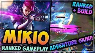 HEROES EVOLVED - MIKIO BUILD  ADVENTURE SKIN  PURPLE HAZE SKIN  RANKED GAMEPLAY