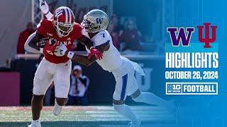 Washington at Indiana  Highlights  Big Ten Football  10262024