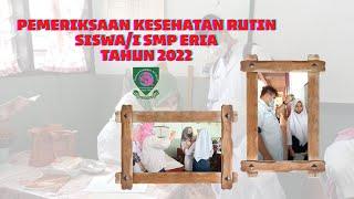 Inilah Kegiatan Rutin di SMP Eria Pemeriksaan Kesehatan Rutin Siswai SMP Eria Medan