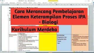 CARA MEMAHAMI CP KETERAMPILAN PROSES BIDANG STUDI IPA-BIOLOGI PADA KURIKULUM MERDEKA