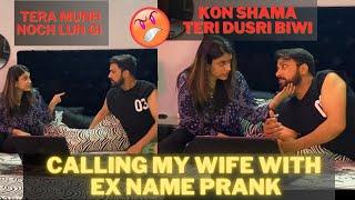 *Calling my WIFE by my Exs Name* Prank Gone Wrong  She slapped me