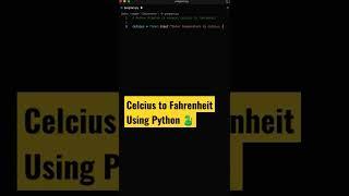 Python program to convert Celcius to Fahrenheit #shorts #coding #programming