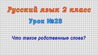 Русский язык 2 класс Урок№28 - Что такое родственные слова?