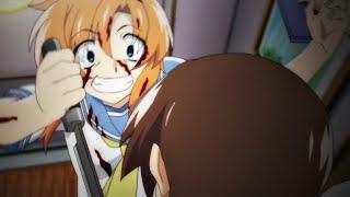 Rena stabbed the shit out of Keiichi  HigurashiWhen They Cry Higurashi no Naku Koro ni Episode 4