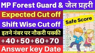 MP Forest Guard Cut off 2023  MP Forest Guard Jail Prahari Cut off ️ MP Forest Guard Answer key 