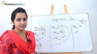 Logarithm Made Easy - Aptitude Youtube videos Freshersworld