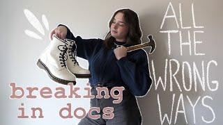 i tried the craziest ways to break in dr martens