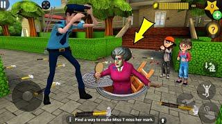 Scary Teacher 3D - with nick and tani troll Miss T fell face down   part 3599 #scaryteacher3d