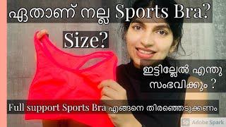 How to choose the sports Bra  Different types of Sports Bra  sports bra support and size