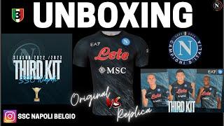 UNBOXING SSC Napoli Jersey Third Kit EA7 Original Amazon vs Replica #unboxing #jersey #napoli