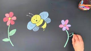 How to Draw a Bee  8 Hrs of Chalk Art & Lullabies