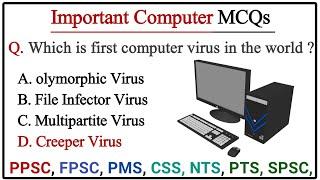 Computer MCQs  Computer MCQs for PPSC FPSC CSS PMS PTS NTS CTS Basic Computer MCQs