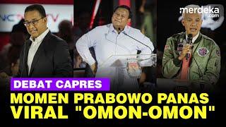 FULL Viral Prabowo Ngegas Bilang Omon-Omon Jawab Serangan Anies & Ganjar