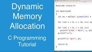 Dynamic Memory Allocation  C Programming Tutorial