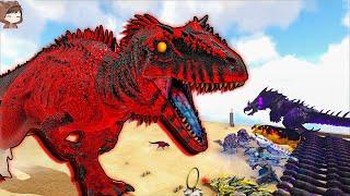 Abyss Carcharodontosaurus VS Mod Dinosaurs  ARK Mod Battle Ep.402