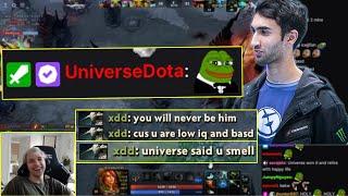 real Universe visits Arteezys stream chat when the Artour was flaming Fake Universe WR