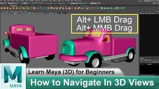 Maya 2018 Viewport Navigation Explained  Learn Maya 3D for Beginners Tutorials #25