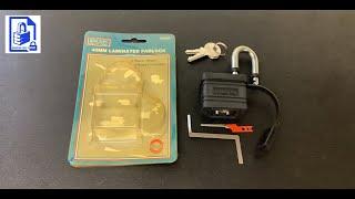 646. Rolson 40mm Outdoor Water Proof Garden Shed Laminated padlock easily opened with a jigsaw blade