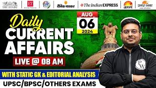 6 August 2024 Daily Current Affairs 2024  Current Affairs Today for BPSC & PSC Exams by Barun Sir