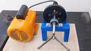 How To Make Flywheel Free Energy Generator With 2HP Motor Connect Spring Machine Complete Prosses