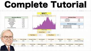 Ultimate Stock Valuation Spreadsheet Tutorial How to Value a Stock