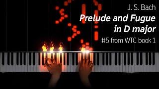 J.S. Bach - Prelude and Fugue 5 in D major BWV 850 on a virtual harpsichord A=415