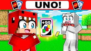 HAGO LLORAR A MI AMIGO en UNO con TRAMPAS  UNO EN MINECRAFT