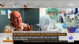 El Dr. Luis de Benito combate la histeria frente al COVID-19 en una entrevista en TVE