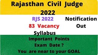 RJS Civil Judge 2022 Vacancy Out #rajasthanjudiciary2022 #rjs2022 #rjs #judiciary #rajasthan