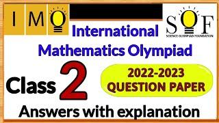 Maths olympiad class 2  SOF IMO CLASS 2  SOF MATHS OLYMPIAD CLASS 2  Sample paper IMO class 2