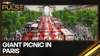 Paris Thousands of people take part in free picnic on the Champs-Élysées  WION Pulse
