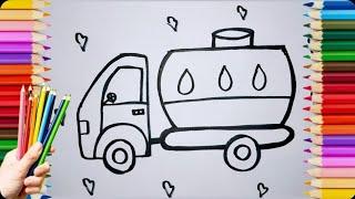 FROG WATER TRUCK  How to draw FROG water truck Creative Corner