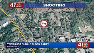 17-year-old shot at block party in Hawkinsville GBI investigating