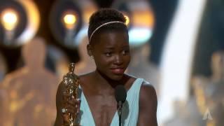 Lupita Nyongo winning Best Supporting Actress  86th Oscars 2014