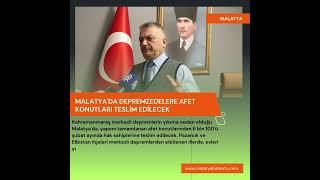 Malatyada depremzedelere afet konutları teslim edilecek