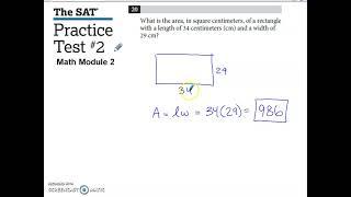 SAT Practice Test #2 Math Module 2 Problem #20