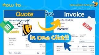 Go from Quote to Invoice in 1 click  How to  Google Sheets  No Apps Script or Coding