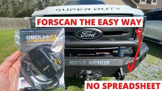 Forscan tutorial with NO spreadsheet F250 - F150 Bambi mode double honk splash screen. On Fords