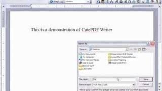 Use CutePDF to make a PDF file