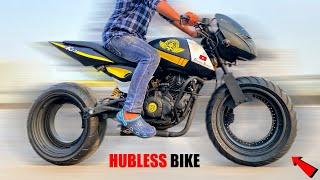 Making hubless motorcycle at home part-4  Creative Science