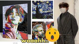 Taehyung is looking good out there with masterpieces of one of his favorite artists