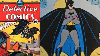 Detective Comics 27 The First Bat-Man Story by Bill Finger and His Drawer Robt Kane.