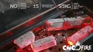 Cocofire  Perfect Burning Hexagonal Coconut Shell Charcoal Briquettes