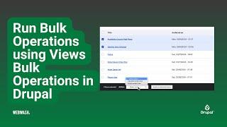 Run Bulk Operations using Views Bulk Operations in Drupal